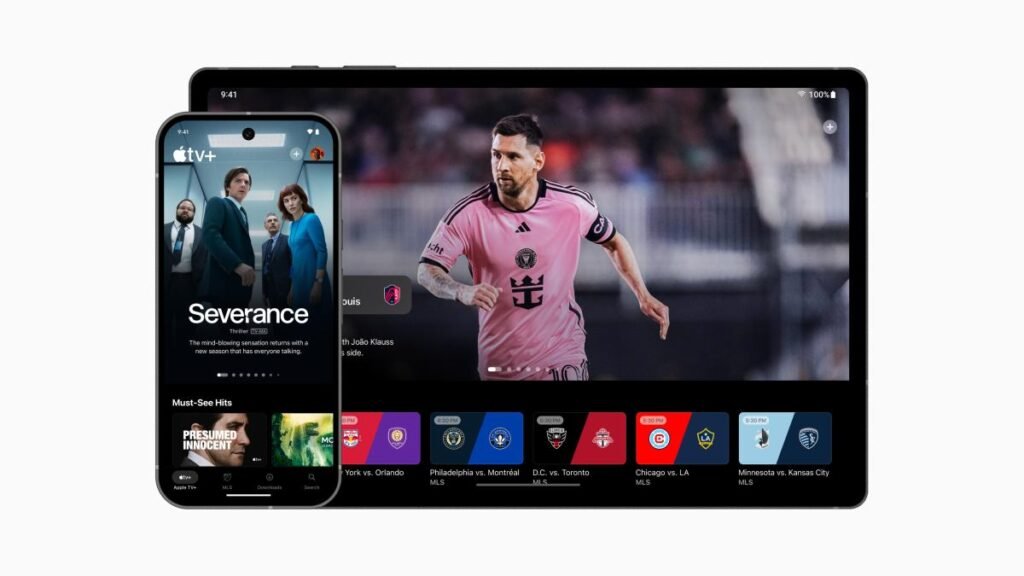 O aplicativo de TV da Apple, o serviço de streaming de TV+ e o MLS Season Pass lançam no Android