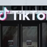 TikTok logo on a building