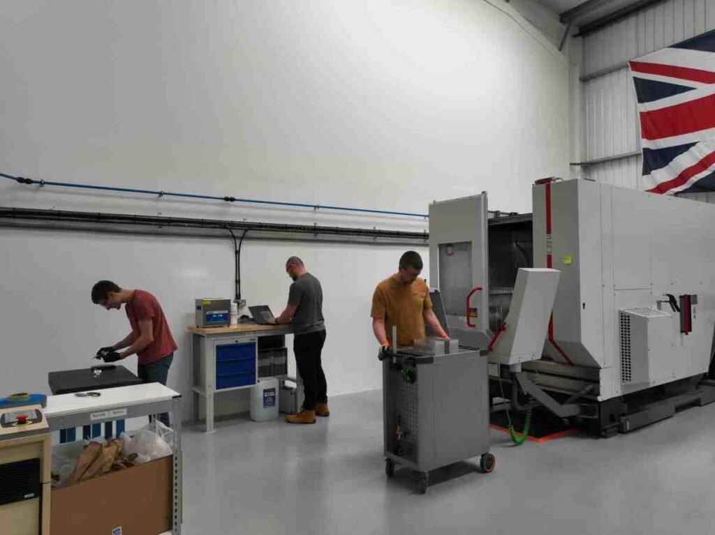 Isembard's Engineers at work at the company's first factory in London, Park Royal