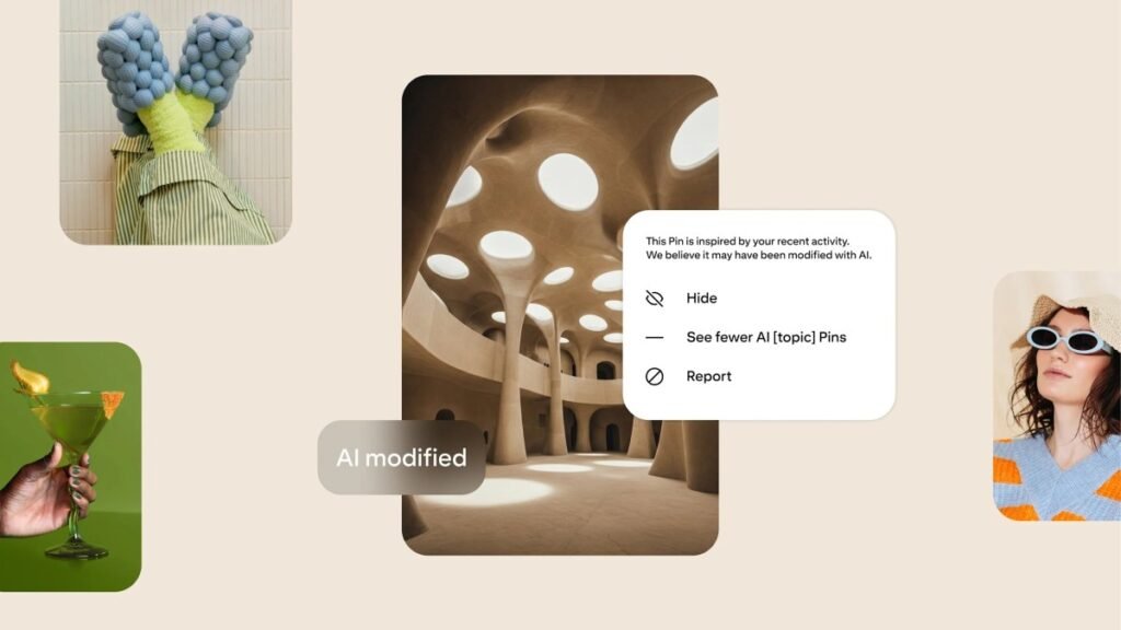 O Pinterest lança novas ferramentas para combater a AI Slop