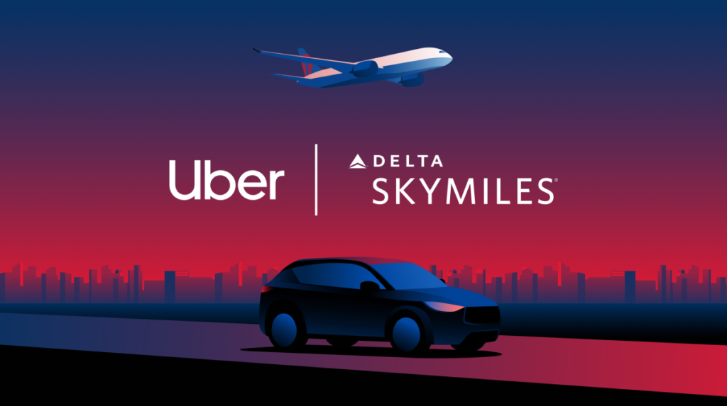 Os clientes do Uber agora podem ganhar Skymiles Delta de passeios ou entregas