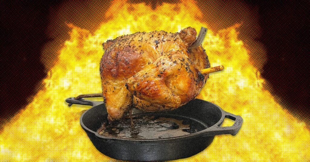 Se você gosta de ficar nerd na cozinha, tente assar um frango em uma vara