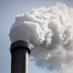 Smokestack emitting carbon pollution
