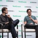 Jared Kaplan on stage at TechCrunch Sessions AI