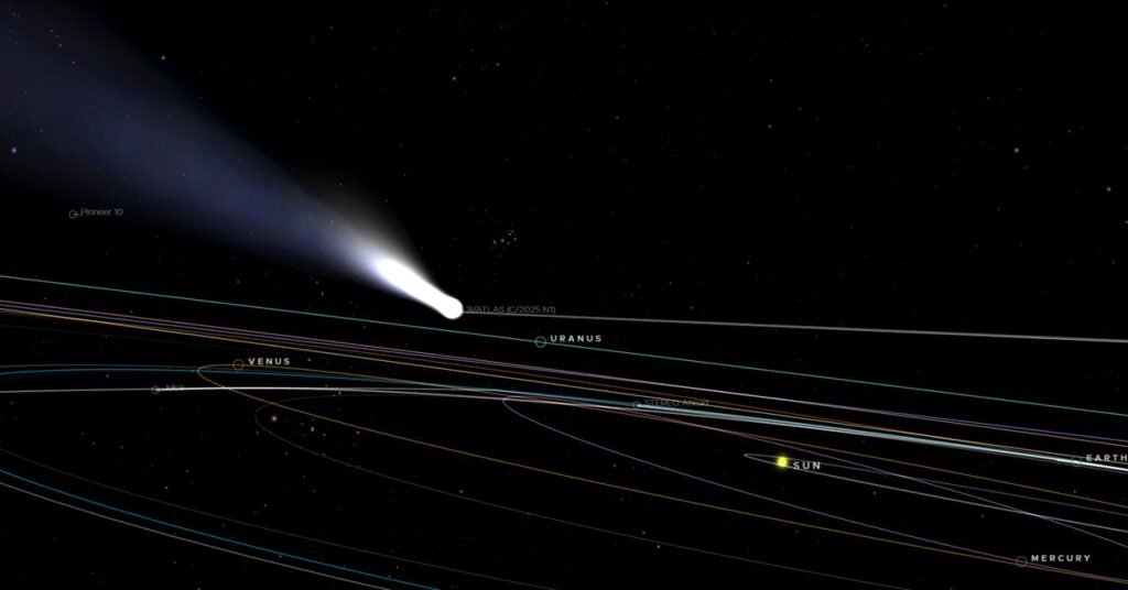 Como seguir a trajetória do cometa 3I/Atlas