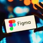 Figma logo seen displayed on a smartphone.