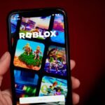 The Roblox app displayed on a smartphone