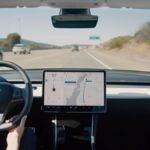 dashboard view of Tesla's autopilot screen