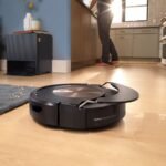 Roomba, in action on wood floor