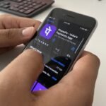 smartphone held in two hands