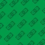 Money or finance green pattern with dollar banknotes. Banking, cashback, payment, e-commerce. Vector background.