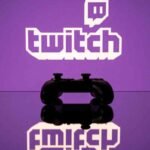 Twitch logo reflection with a controller