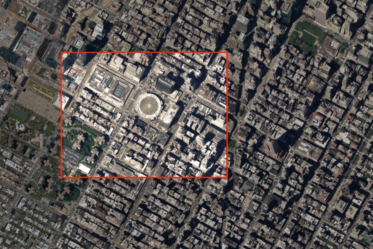 A location geofence over New York City, representing a geofence warrant.