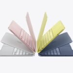 array of 4 MacBook Neo units