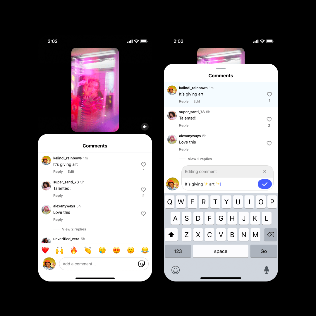 Agora você pode editar seus comentários do Instagram