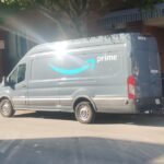 Amazon Prime van parked curbside