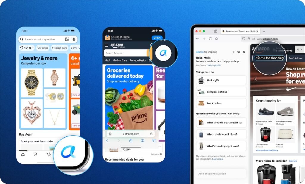Amazon lança um assistente de compras de IA para a barra de pesquisa, desenvolvido com Alexa+