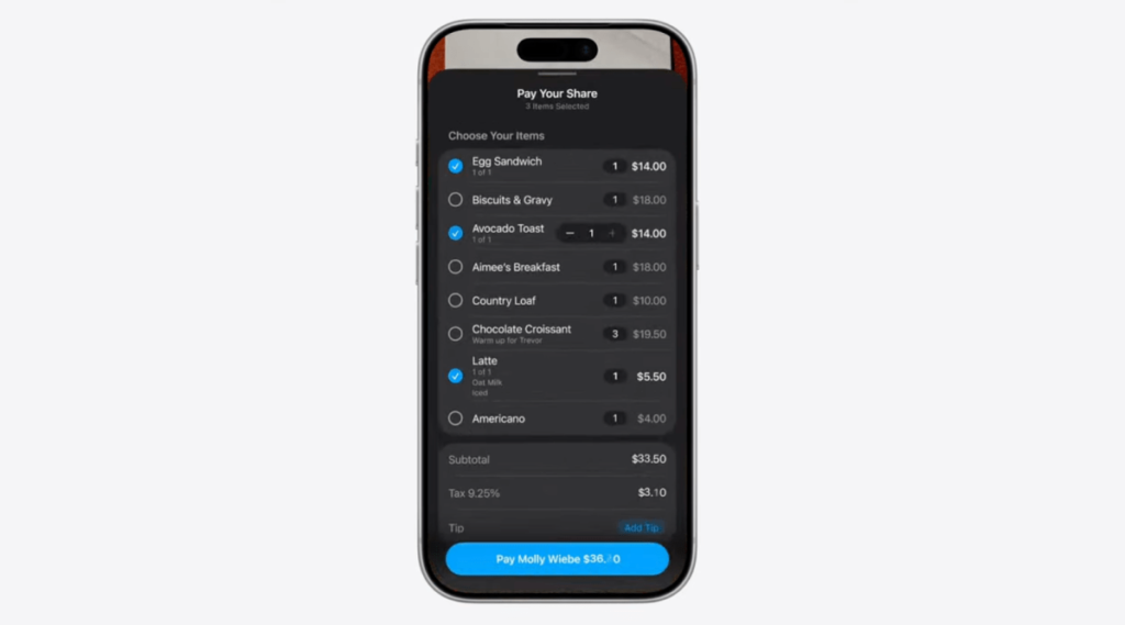 A Apple está resolvendo a dor de cabeça de dividir a conta com seu novo recurso Siri in Camera