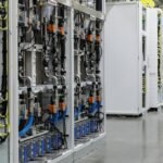 racks of GPUs (graphics processing units) with a closed-loop liquid cooling system are seen inside an operational Microsoft data centre in Karawang, West Java.