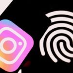 In this photo illustration, an Instagram logo is seen displayed on a smartphone with a Passkey Finger scanner.