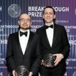 Demis Hassabis and John Jumper attend the 10th Breakthrough Prize Ceremony at the Oscars