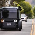 Zoox vehicle on the road